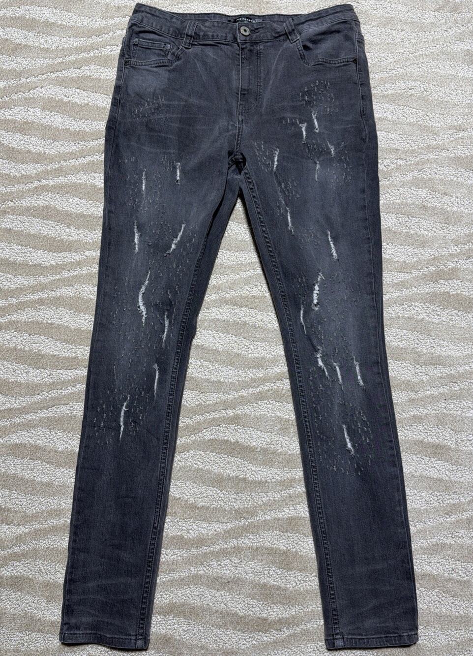Serenede Men’s Distressed Skinny Stretch Denim Jeans Size 34x32